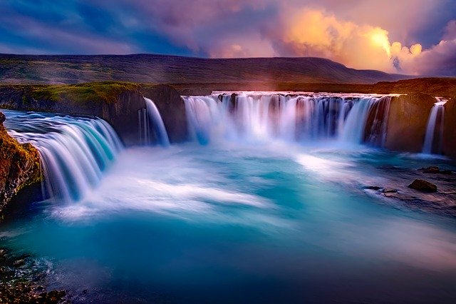 vodopád na Islandu